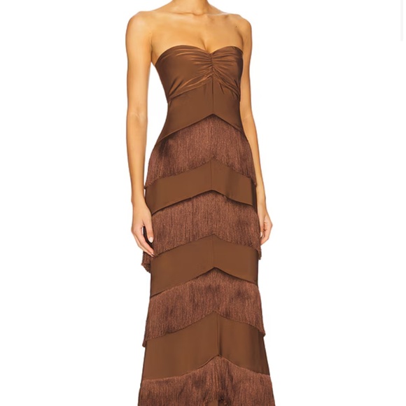 House of Harlow 1960 Brown Strapless Maxi Dress - Picture 2 of 5